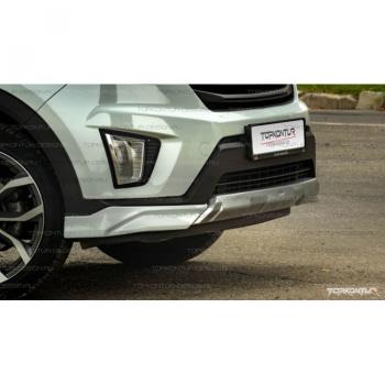 8 599 р. Накладка переднего бампера TopKontur Design Hyundai Creta GS рестайлинг (2019-2021) (Неокрашенная)  с доставкой в г. Керчь. Увеличить фотографию 3