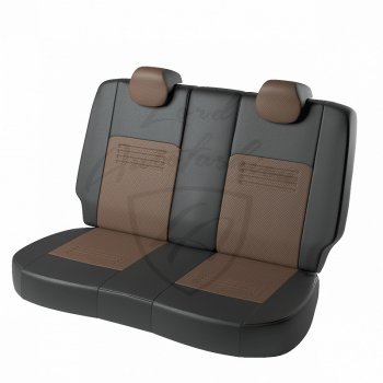 5 999 р. Чехлы для сидений (к-я Comfort) Lord Autofashion Турин (экокожа)  Hyundai Creta  GS (2015-2021) дорестайлинг, рестайлинг (Чёрный, вставка коричневая)  с доставкой в г. Керчь. Увеличить фотографию 4