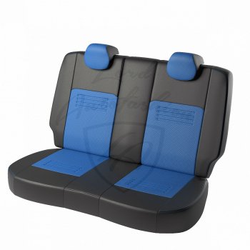 9 449 р. Чехлы для сидений (к-я Comfort) Lord Autofashion Турин (экокожа)  Hyundai Creta  GS (2015-2021) дорестайлинг, рестайлинг (Чёрный, вставка синий)  с доставкой в г. Керчь. Увеличить фотографию 2