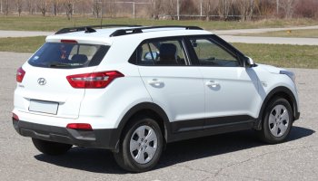8 649 р. Комплект рейлингов АПС  Hyundai Creta  GS (2015-2021) дорестайлинг, рестайлинг (Серебристые без поперечин )  с доставкой в г. Керчь. Увеличить фотографию 7