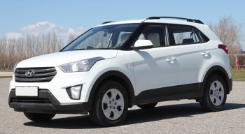 8 649 р. Комплект рейлингов АПС  Hyundai Creta  GS (2015-2021) дорестайлинг, рестайлинг (Серебристые без поперечин )  с доставкой в г. Керчь. Увеличить фотографию 6