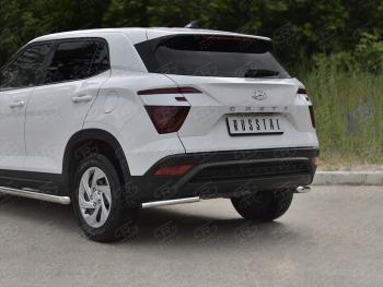 11 749 р. Защита заднего бампера (Ø42 мм, уголки, нержавейка) SLITKOFF  Hyundai Creta  SU (2020-2022)  с доставкой в г. Керчь. Увеличить фотографию 2