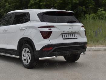 13 399 р. Защита заднего бампера (Ø63 мм уголки, нержавейка) SLITKOFF  Hyundai Creta  SU (2020-2022)  с доставкой в г. Керчь. Увеличить фотографию 2