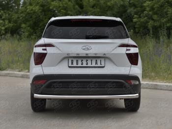 14 549 р. Защита заднего бампера (Ø63 мм, нержавейка) SLITKOFF  Hyundai Creta  SU (2020-2022)  с доставкой в г. Керчь. Увеличить фотографию 2