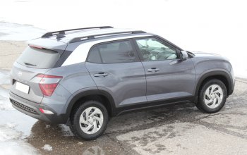 8 649 р. Комплект рейлингов АПС  Hyundai Creta  SU (2020-2022) (Черные, без поперечин)  с доставкой в г. Керчь. Увеличить фотографию 5