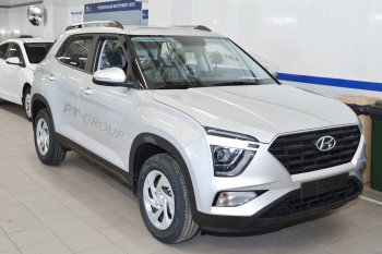 7 969 р. Рейлинги Petroil Tuning  Hyundai Creta  SU (2020-2022) (Серебристый муар)  с доставкой в г. Керчь. Увеличить фотографию 6
