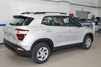 7 969 р. Рейлинги Petroil Tuning  Hyundai Creta  SU (2020-2022) (Черный муар)  с доставкой в г. Керчь. Увеличить фотографию 6