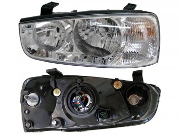 Левая передняя фара SAT Hyundai Elantra  XD (2000-2003) седан дорестайлинг