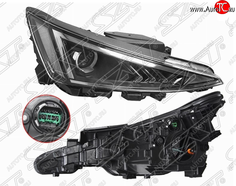 9 249 р. Правая передняя фара SAT  Hyundai Elantra  AD (2018-2020) рестайлинг (LED + галоген)  с доставкой в г. Керчь