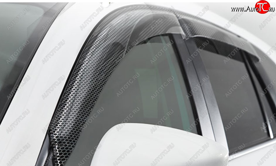 2 159 р. Дефлектора окон CA-Plastic  Hyundai Elantra  CN7 (2020-2023) (Серия Art черная)  с доставкой в г. Керчь