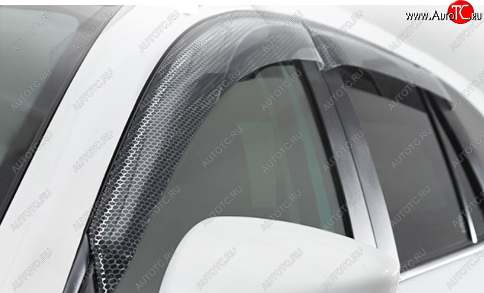 2 159 р. Дефлектора окон CA-Plastic  Hyundai Elantra  CN7 (2020-2023) (Серия Art графит)  с доставкой в г. Керчь