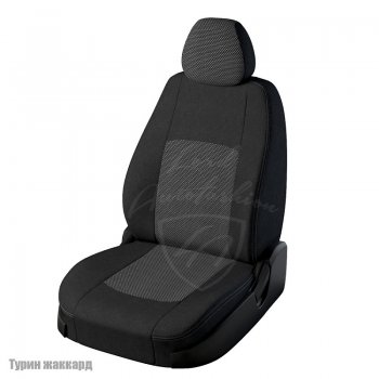 Чехлы для сидений Lord Autofashion Турин (жаккард) Hyundai Elantra  HD (2006-2011) (Черный, вставка Тома серый)
