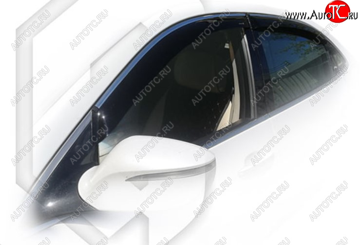 1 999 р. Дефлектора окон CA-Plastic  Hyundai Equus (2009-2016) (Classic полупрозрачный, Без хром молдинга)  с доставкой в г. Керчь
