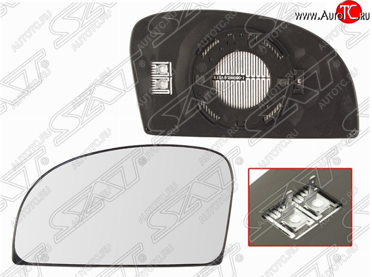669 р. Левое полотно зеркала SAT (сферическое, с обогревом)  Hyundai Getz  TB (2002-2010) хэтчбэк 5 дв. дорестайлинг, хэтчбэк 5 дв. рестайлинг  с доставкой в г. Керчь