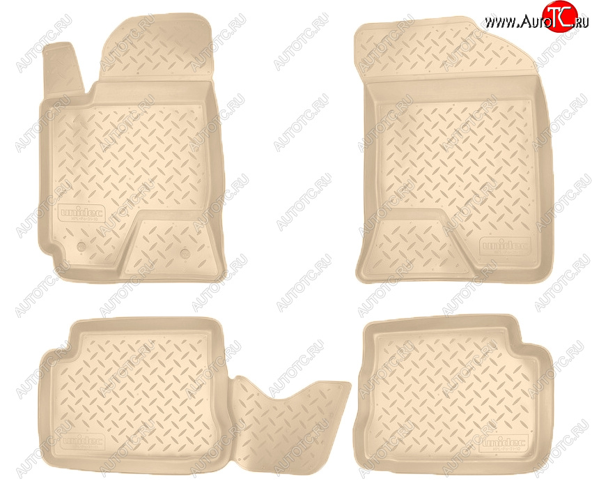 2 669 р. Коврики салона Norplast Unidec  Hyundai Getz  TB (2002-2010) хэтчбэк 5 дв. дорестайлинг, хэтчбэк 5 дв. рестайлинг (Цвет: бежевый)  с доставкой в г. Керчь