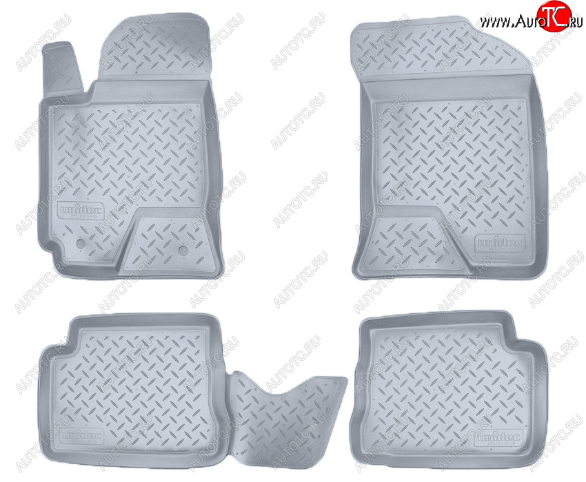 2 669 р. Коврики салона Norplast Unidec  Hyundai Getz  TB (2002-2010) хэтчбэк 5 дв. дорестайлинг, хэтчбэк 5 дв. рестайлинг (Цвет: серый)  с доставкой в г. Керчь