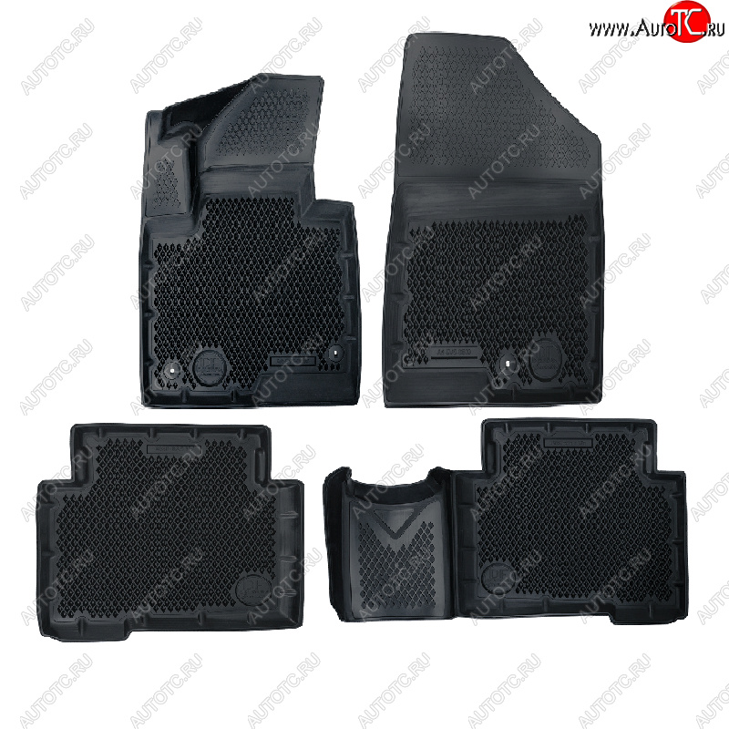 4 599 р. Коврики салона DELFORM ❞EVA 3D Premium❝ (термоэластопласт/ТЭП) Hyundai Santa Fe DM дорестайлинг (2012-2016)  с доставкой в г. Керчь