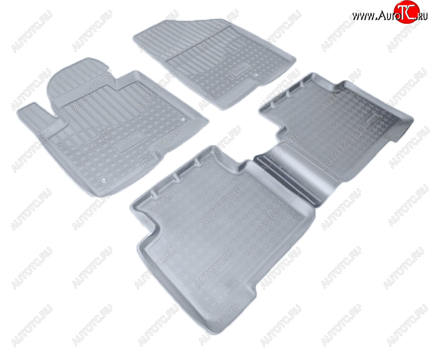 3 479 р. Коврики салона Norplast Unidec (5 мест)  Hyundai Santa Fe  DM (2012-2019) дорестайлинг, рестайлинг (Цвет: серый)  с доставкой в г. Керчь