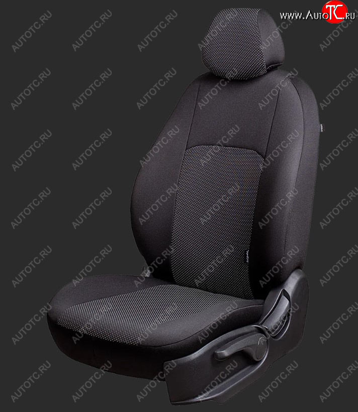 4 389 р. Чехлы для сидений Lord Autofashion Дублин (жаккард) Hyundai I30 2 GD дорестайлинг универсал (2011-2015) (Черный, вставка Ёж Белый)  с доставкой в г. Керчь