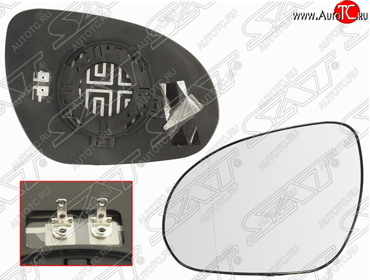 699 р. Левое полотно зеркала SAT (асферическое, с обогревом)  Hyundai I30  FD (2007-2012) универсал дорестайлинг, хэтчбек дорестайлинг, универсал рестайлинг, хэтчбэк 5 дв. рестайлинг  с доставкой в г. Керчь