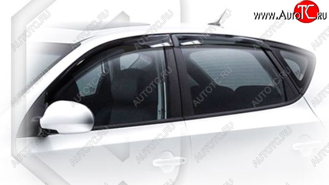 1 899 р. Дефлектора окон CA-Plastic  Hyundai I30  FD (2007-2010) хэтчбек дорестайлинг (Classic полупрозрачный, Без хром.молдинга, Крепление только на скотч)  с доставкой в г. Керчь