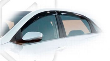 Дефлектора окон CA-Plastiс Hyundai I30  2 GD (2011-2017) дорестайлинг, хэтчбэк 5 дв., рестайлинг, хэтчбэк 5 дв. (Classic полупрозрачный, Без хром.молдинга)