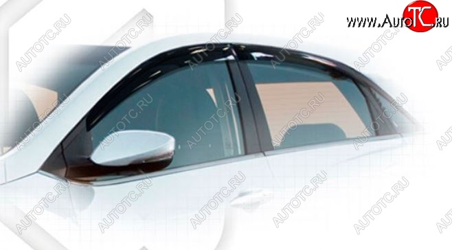 1 899 р. Дефлектора окон CA-Plastiс  Hyundai I30  2 GD (2011-2017) дорестайлинг, хэтчбэк 5 дв., рестайлинг, хэтчбэк 5 дв. (Classic полупрозрачный, Без хром.молдинга)  с доставкой в г. Керчь
