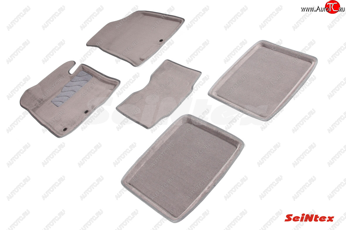6 929 р. Текстильные коврики в салон SEINTEX 3D серые Hyundai I40 1 VF дорестайлинг седан (2011-2015)  с доставкой в г. Керчь