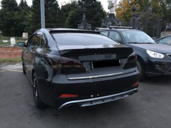 5 649 р. Юбка заднего бампера АВТОКРАТ Hyundai I40 1 VF дорестайлинг седан (2011-2015) (Неокрашенная)  с доставкой в г. Керчь. Увеличить фотографию 3