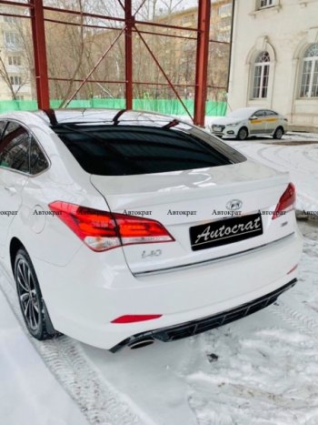 5 649 р. Юбка заднего бампера АВТОКРАТ Hyundai I40 1 VF дорестайлинг седан (2011-2015) (Неокрашенная)  с доставкой в г. Керчь. Увеличить фотографию 2