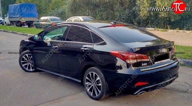 6 799 р. Накладки металлического порога АВТОКРАТ  Hyundai I40  1 VF (2011-2019) дорестайлинг седан, дорестайлинг универсал, рестайлинг седан, рестайлинг универсал (Неокрашенные)  с доставкой в г. Керчь