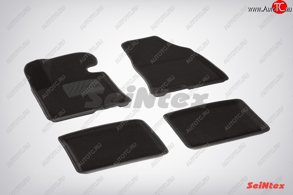 5 699 р. Комплект 3D ковриков в салон (ворсовые / чёрные) Seintex Hyundai I40 1 VF дорестайлинг седан (2011-2015)  с доставкой в г. Керчь