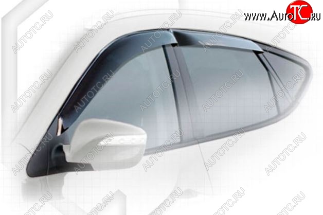 2 079 р. Дефлектора окон CA-Plastiс Hyundai IX35 LM рестайлинг (2013-2018) (Classic полупрозрачный, Без хром.молдинга, Крепление только на скотч)  с доставкой в г. Керчь