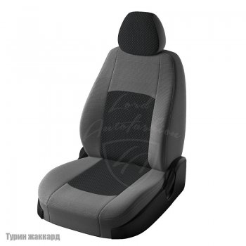 Чехлы для сидений Lord Autofashion Турин (жаккард) Hyundai IX35  LM (2009-2018), KIA Sportage  3 SL (2010-2016) (Серый Норд, вставка Эльбрус)