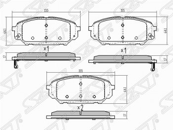 Колодки тормозные (передние) SAT Hyundai IX55  EN (2006-2013)