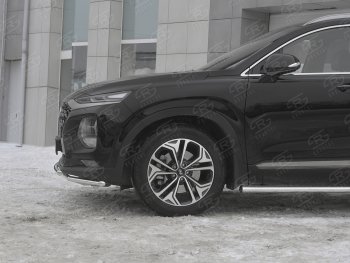 19 299 р. Защита переднего бампера из труб d42 SLITKOFF Hyundai Santa Fe TM дорестайлинг (2018-2021)  с доставкой в г. Керчь. Увеличить фотографию 2