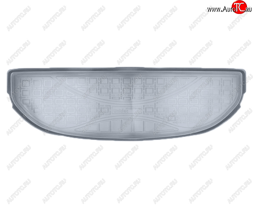 1 399 р. Коврик багажника Norplast Unidec (7 мест, короткий)  Hyundai Santa Fe  TM (2018-2022) дорестайлинг, рестайлинг (Цвет: серый)  с доставкой в г. Керчь