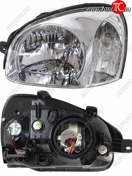 3 299 р. Левая фара SAT Hyundai Santa Fe SM (2000-2012)  с доставкой в г. Керчь