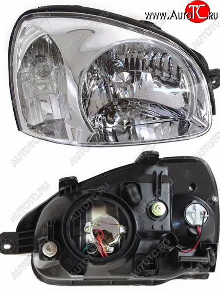 3 299 р. Правая фара SAT Hyundai Santa Fe SM (2000-2012)  с доставкой в г. Керчь