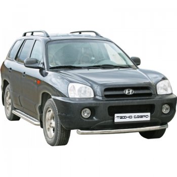 Защита переднего бампера ТехноСфера (Техно Сфера) (нержавейка, d63.5 mm) Hyundai Santa Fe  CM (2006-2009) дорестайлинг