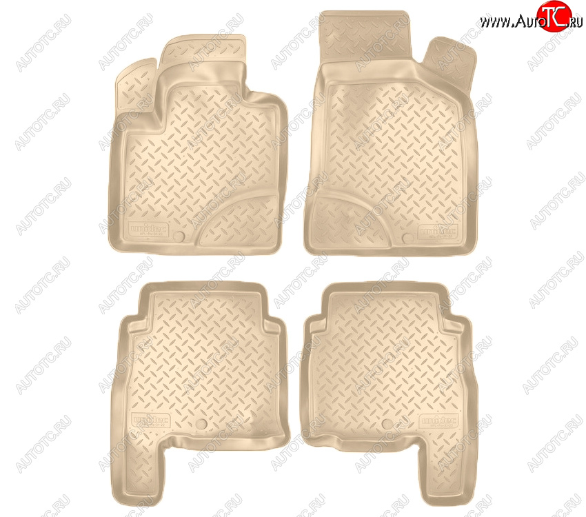 3 199 р. Коврики салона Norplast Unidec  Hyundai Santa Fe  CM (2006-2009) дорестайлинг (Цвет: бежевый)  с доставкой в г. Керчь