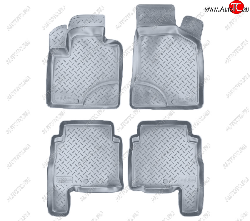 3 199 р. Коврики салона Norplast Unidec  Hyundai Santa Fe  CM (2006-2009) дорестайлинг (Цвет: серый)  с доставкой в г. Керчь