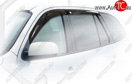 1 999 р. Дефлектора окон CA-Plastiс Hyundai Santa Fe CM рестайлинг (2009-2012) (Classic полупрозрачный, Без хром.молдинга)  с доставкой в г. Керчь