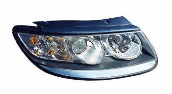 Левая передняя фара DEPO (+/-корректор, черная) Hyundai Santa Fe CM рестайлинг (2009-2012)