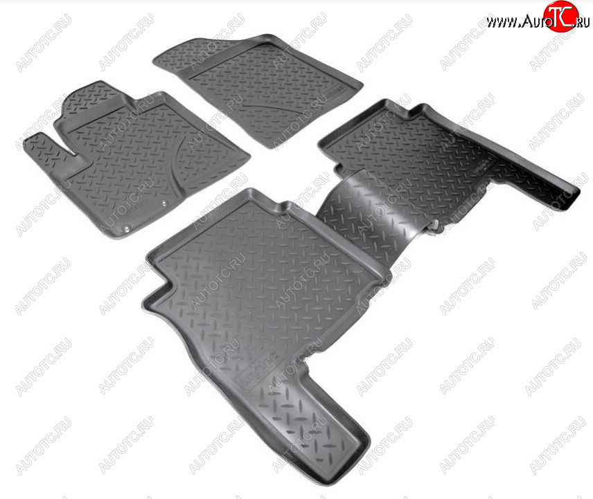 2 499 р. Комплект салонных ковриков Norplast Unidec Hyundai Santa Fe CM рестайлинг (2009-2012) (Цвет: черный)  с доставкой в г. Керчь