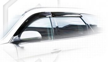 Дефлектора окон CA-Plastiс Hyundai Santa Fe  DM (2012-2016) дорестайлинг (Classic полупрозрачный, Без хром.молдинга)