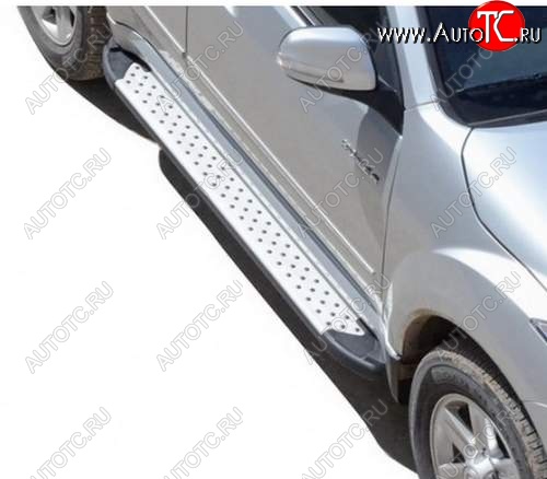 21 999 р. Порожки для ног Бумер (алюминий)  Hyundai Santa Fe  DM (2012-2016) дорестайлинг  с доставкой в г. Керчь