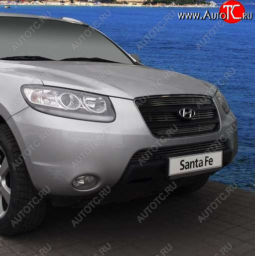 2 177 р. Декоративный элемент воздухозаборника Souz96 (d10) Hyundai Santa Fe DM дорестайлинг (2012-2016)  с доставкой в г. Керчь