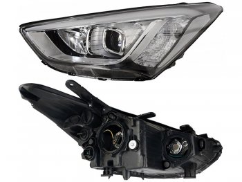 Левая фара SAT Hyundai Santa Fe  DM (2012-2016) дорестайлинг