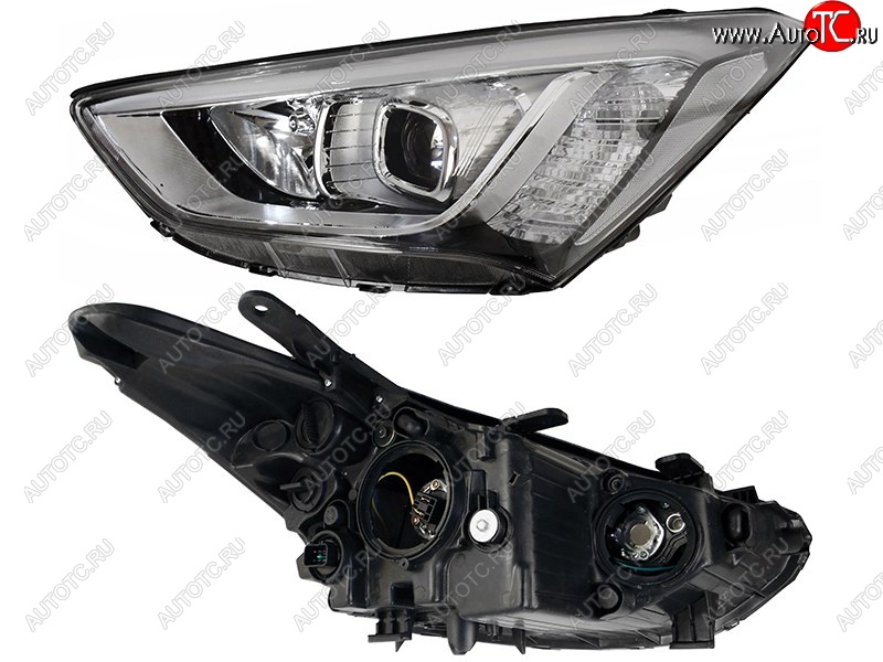 13 999 р. Левая фара SAT  Hyundai Santa Fe  DM (2012-2016) дорестайлинг  с доставкой в г. Керчь